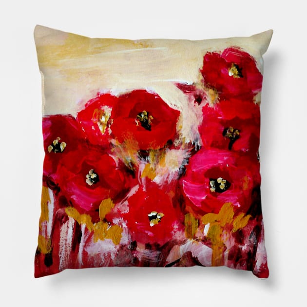 poppies Pillow by ElArrogante