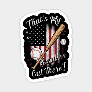 That's My Grandson Out There Grandma Baseball and Softball Women Gifts Magnet