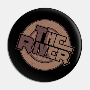 The River // Song// Rock// Brown vintage Pin