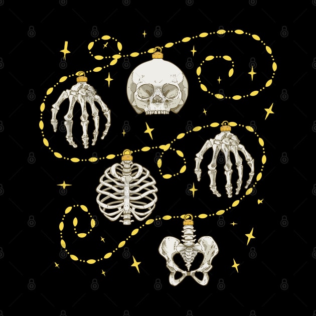 Skeleton Baubles Gold Chain by yaylemons