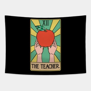 Teacher Tarot Card - Math History Latin Sped Music Art Tapestry