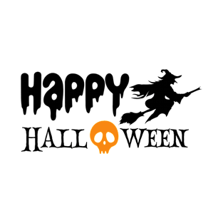 Happy Halloween Witch Skull T-Shirt