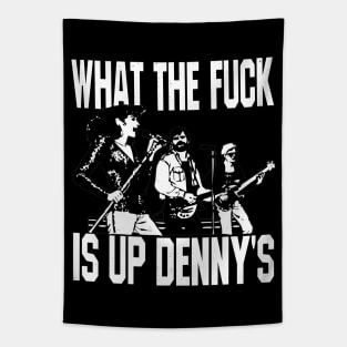 What The F*** Is Up Dennys (white print) Tapestry