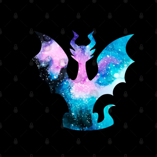 Galaxy Dragon Silhouette by Lady Lilac