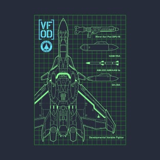 Macross VF0D Blueprint T-Shirt