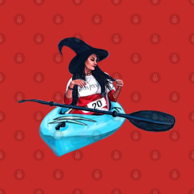 Paddleboarding Witch by xzaclee16