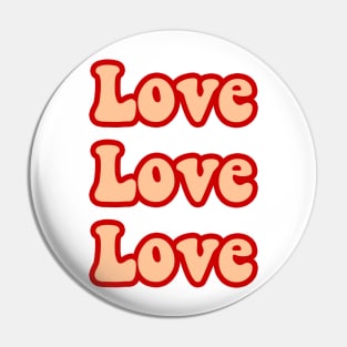 Love love love sticker Pin