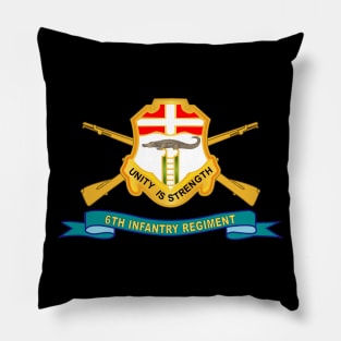 6th Infantry Regiment - DUI w Br - Ribbon X 300 Pillow