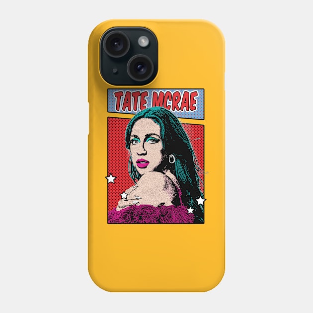 Tate McRae Pop Art Comic Style Phone Case by Flasher