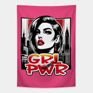 GRL PWR | Red lips Girl Power Tapestry