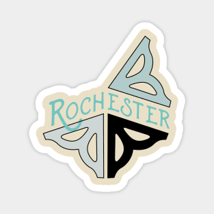 Rochester antique flower logo Magnet