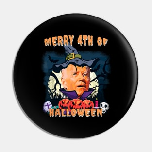 Merry 4th Of Halloween Funny Joe Biden Confused Happy Halloween Pin