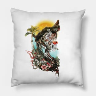 Summer Skull Pillow