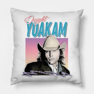 Dwight Yoakam / 80s Styled Retro Design Pillow