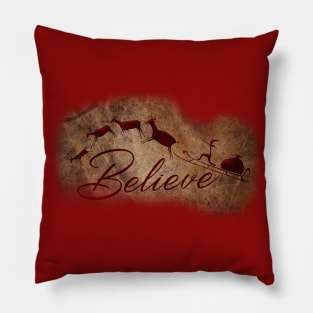 Believe Cave Art Pillow