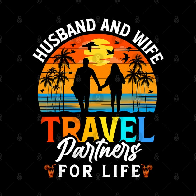 Husband And Wife Travel Partners For Life Beach Traveling by Mitsue Kersting