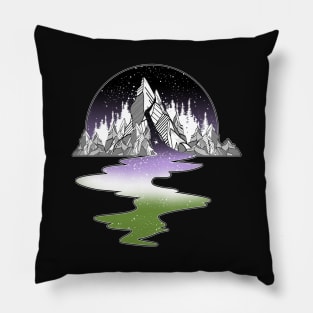 Genderqueer Mountain River Pillow