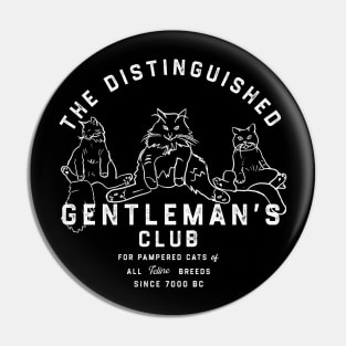 Vintage Cat Funny Illustration Distinguished Gentleman Pin