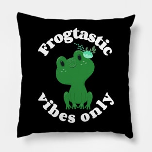 frogtastic vibes only Pillow