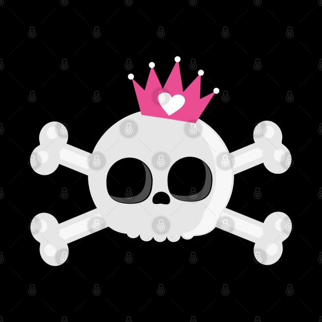 Cute Emo Skull with Crown by RageRabbit