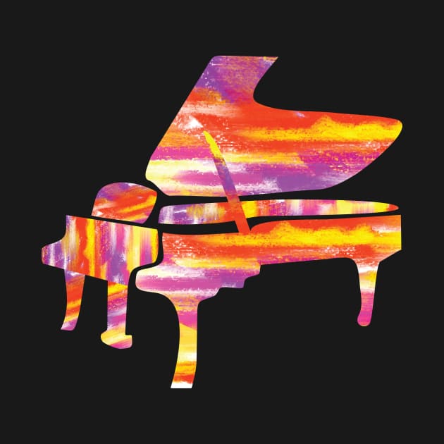 Colorful Piano- Cool gift for musician by jazzworldquest