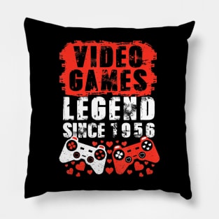 Gaming 1956 Birthday Video Games Birthday Gamer Pillow