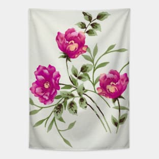 Pink Spring Flowers Tapestry