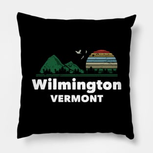 Mountain Sunset Flying Birds Outdoor Wilmington Vermont Pillow