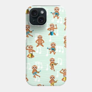 Sloths playing instruments Phone Case