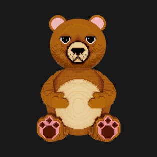 Sleepy Grizzly Bear Pixelart T-Shirt