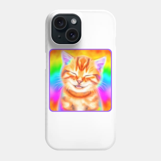 Smiling Cat Phone Case by ARTWORKandBEYOND