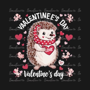 Valentine's Day - Hedgehog - Sublimation Design Download PNG - DTF Digital File Download - Shirts Mugs Tumblers EmmePrintCo T-Shirt