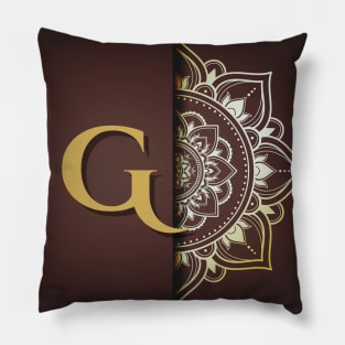 G – Mandala Monogram Pillow