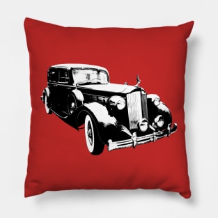 Packard Eight 1930s American classic car block black/white Pillow