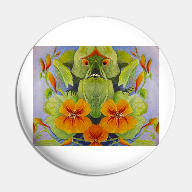 Nasty Nasturtium Monster Pin by Heatherian