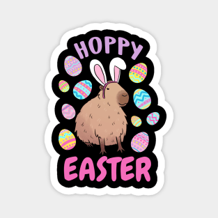 Hoppy easter cute funny capybara Magnet