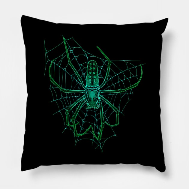 Spider-Web G Pillow by Crude Casey
