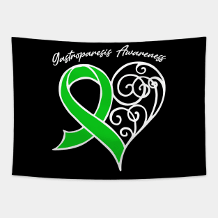 Gastroparesis Awareness Heart Ribbon Gift Valentines Day - In This Family Nobody Fights Alone Tapestry