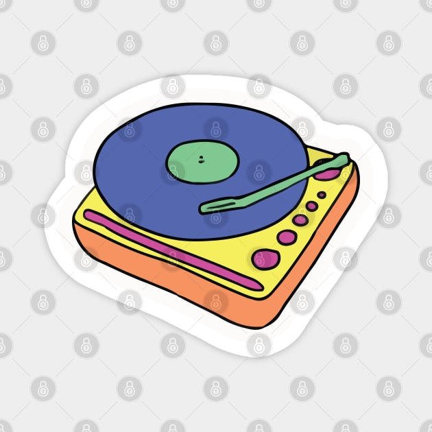 80s Retro Compact Disk Magnet by Gustavo Alvaro