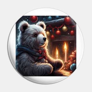 Teddy celebrating New Year Pin