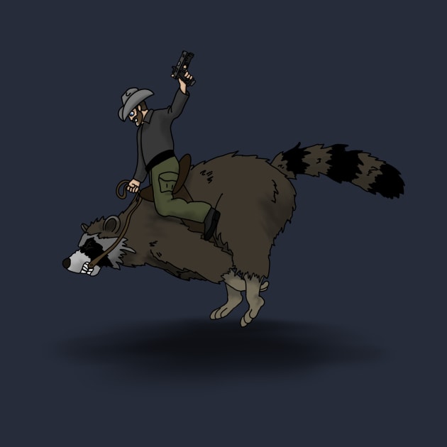 Raccoon Rodeo by 752 Designs