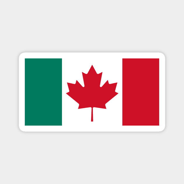 Canada - Italy Flag Mashup Magnet by phneep