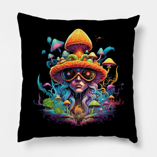 Mushrooms Pillow by Artreevolution