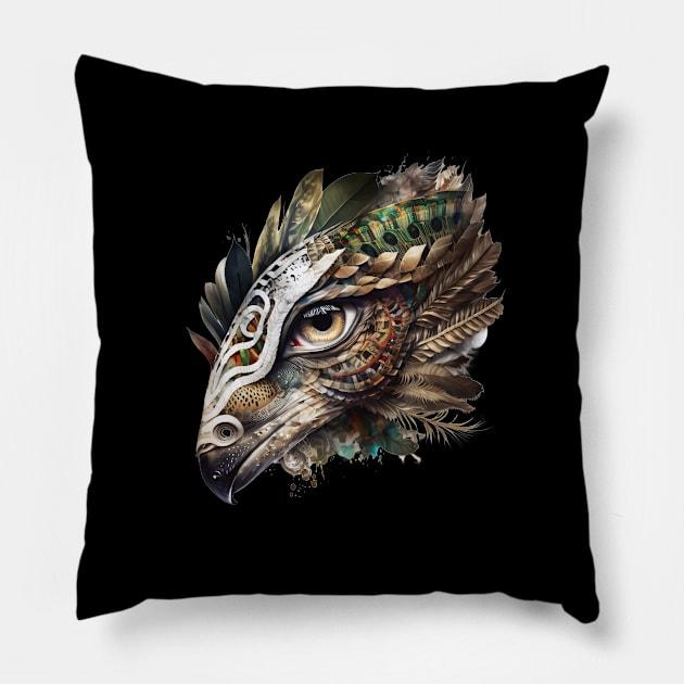 hairy snake head and sleepy eyes Pillow by Southwengker