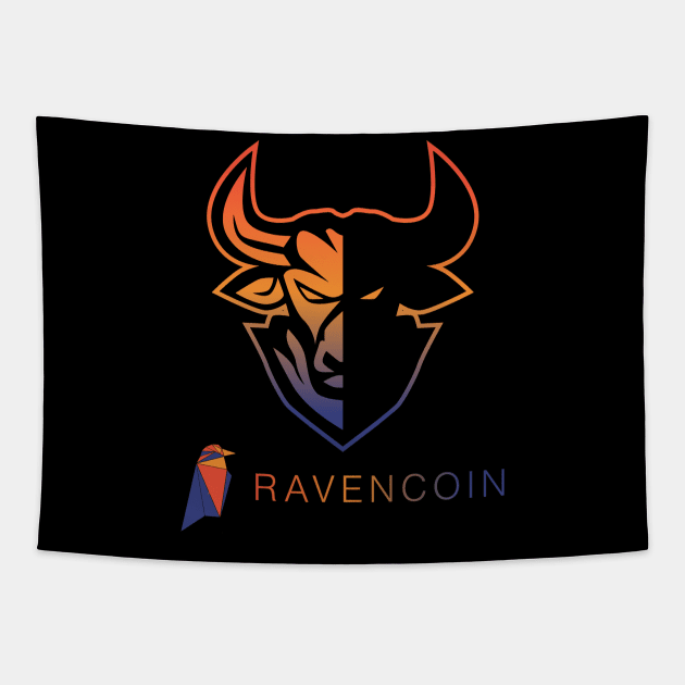 Ravencoin coin Crypto coin Cryptocurrency Tapestry by JayD World