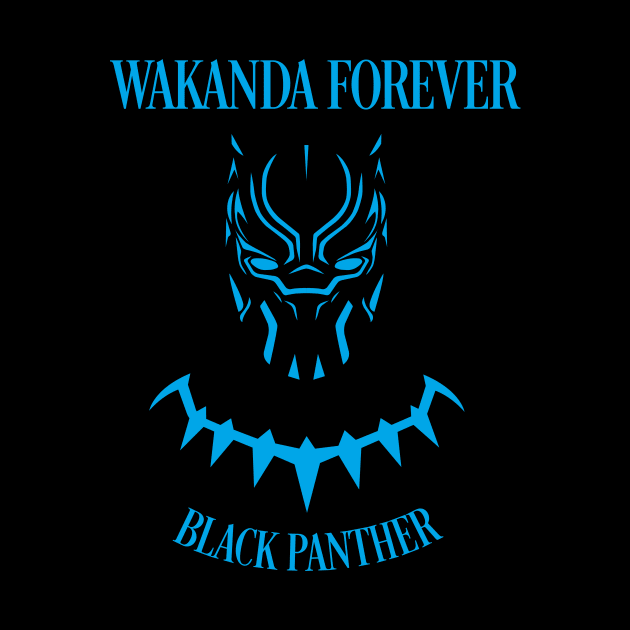 Black Panther Superhero Blue by KevinWillms1