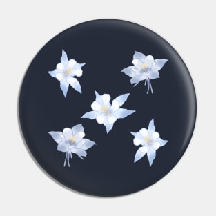 Columbine Flowers Pin