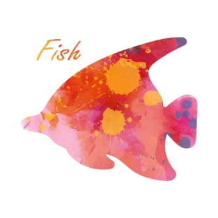 Pink watercolor fish. T-Shirt