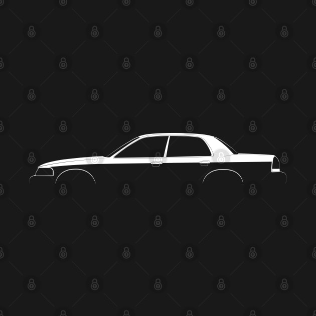 Ford Crown Victoria Silhouette by Car-Silhouettes