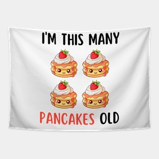 I'm this many pancakes old - 4 years old birthday Tapestry